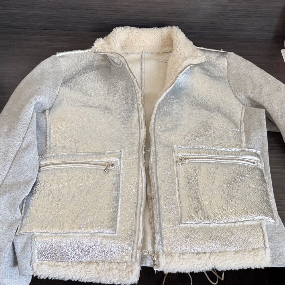 Silver and Gray Teddy Jacket